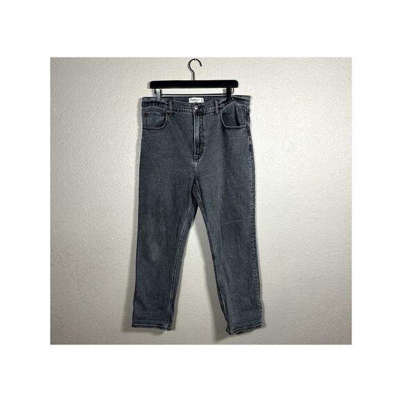 Abercrombie & Fitch The Ankle Straight Ultra High Rise Gray Wash Black Size 32 - Picture 1 of 8